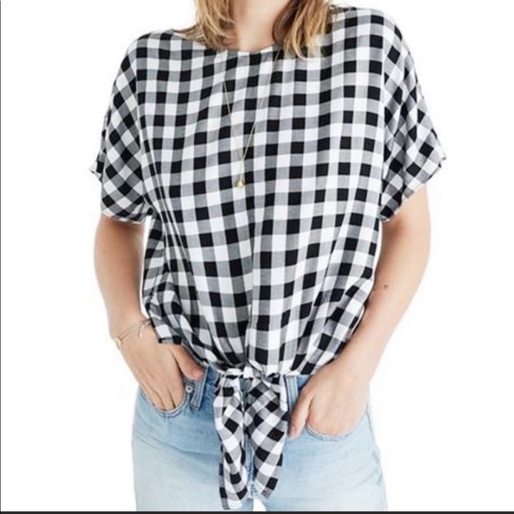 Madewell tie front top